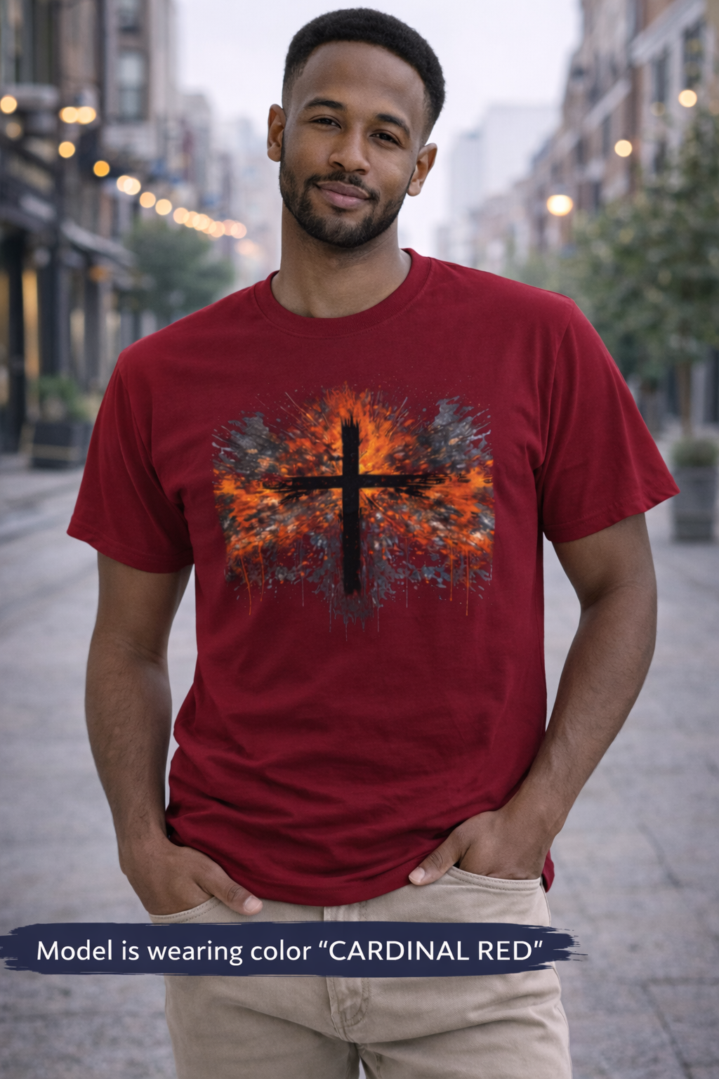 Grunge Cross Graphic Tee | Faith Christian Shirt