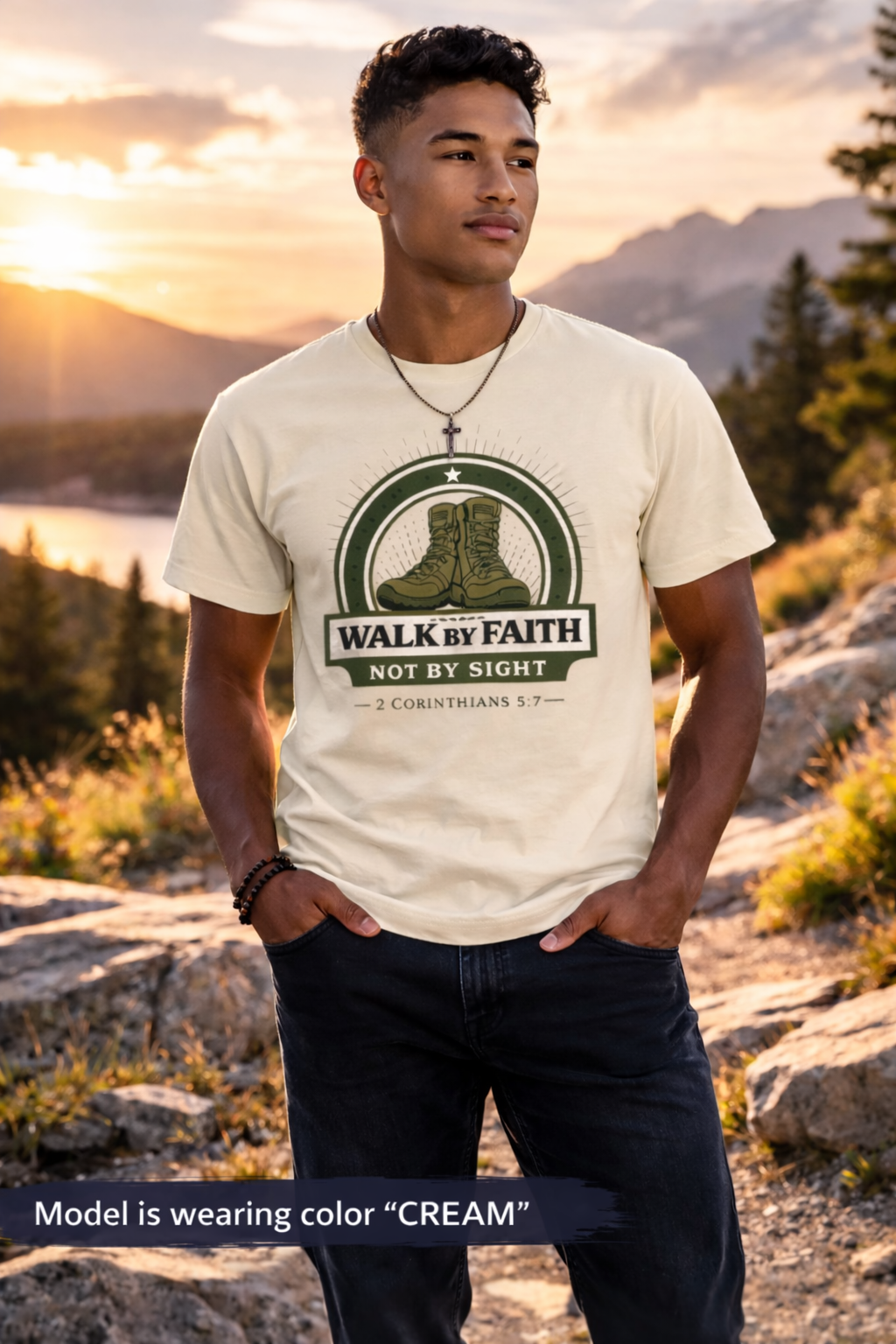 Walk By Faith boots graphic Tee | Christian scripture apparel, 2 Corinthians quote