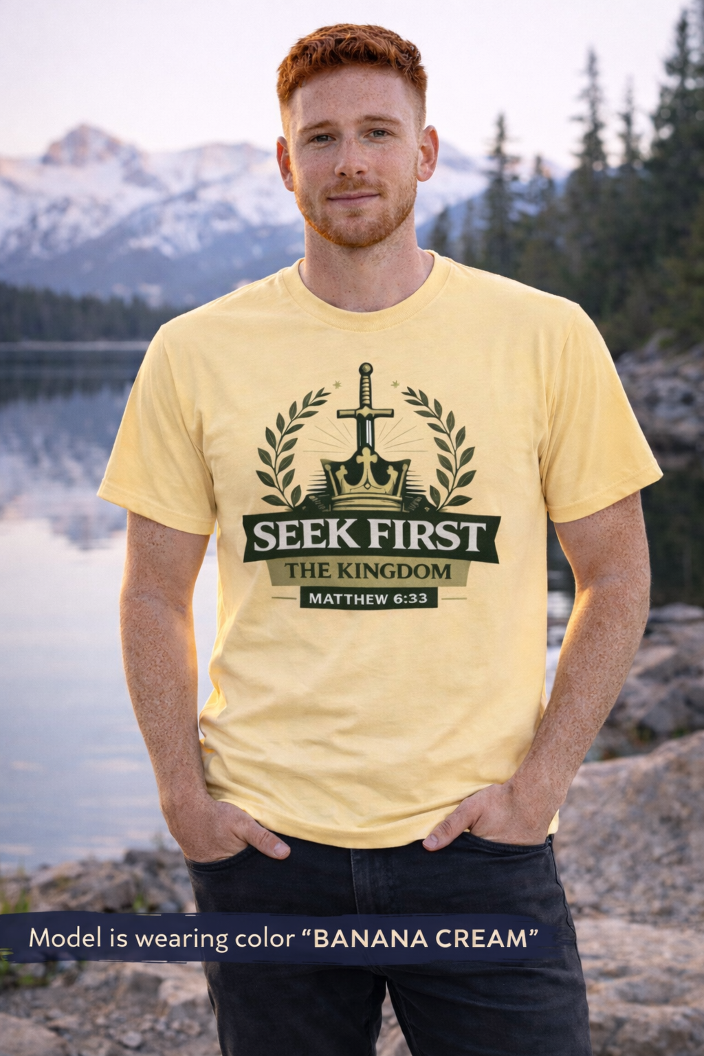 Seek First the Kingdom Tee | Matthew 6:33 Christian T-Shirt