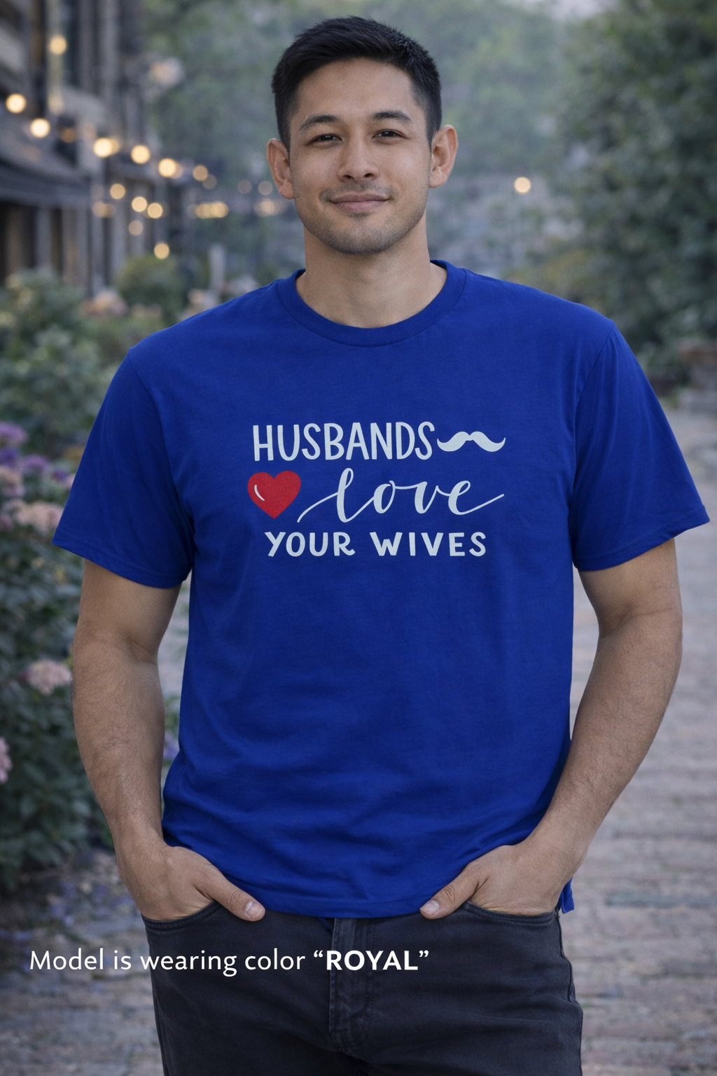 Husbands Love Your Wives T-Shirt | Marriage Script Heart Tee