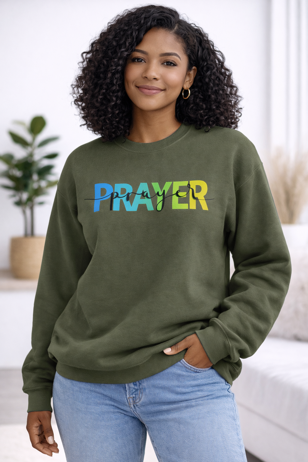 Prayer Crewneck Sweatshirt — Inspirational Faith Pullover