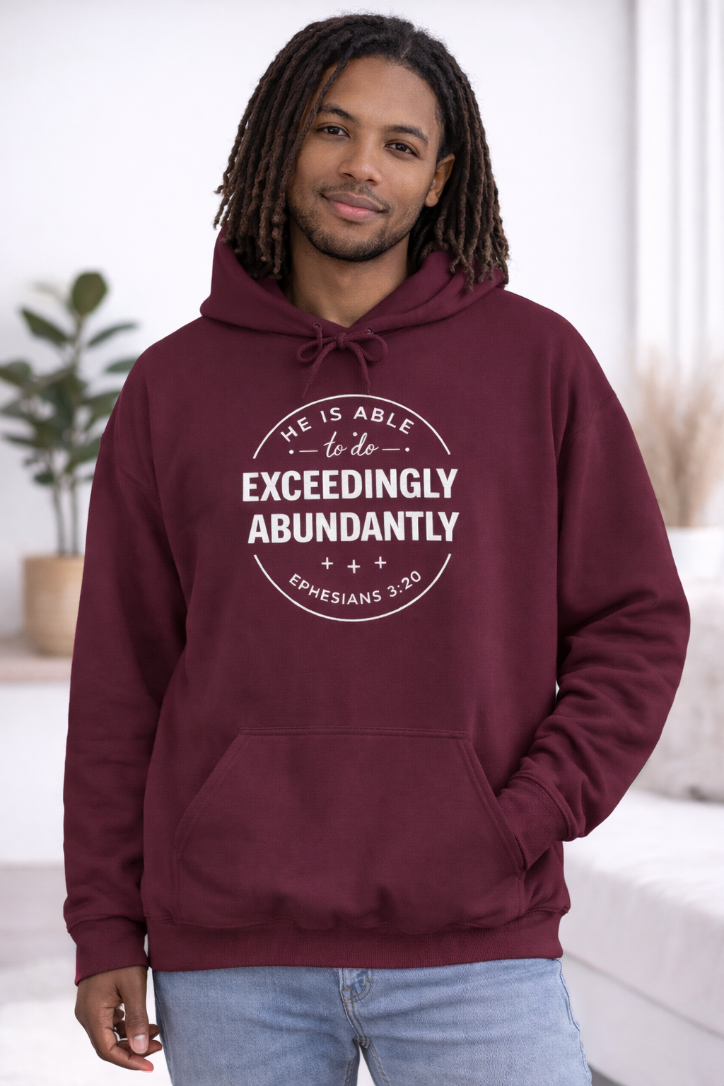Exceedingly Abundantly Hoodie — Inspirational Christian Faith Pullover