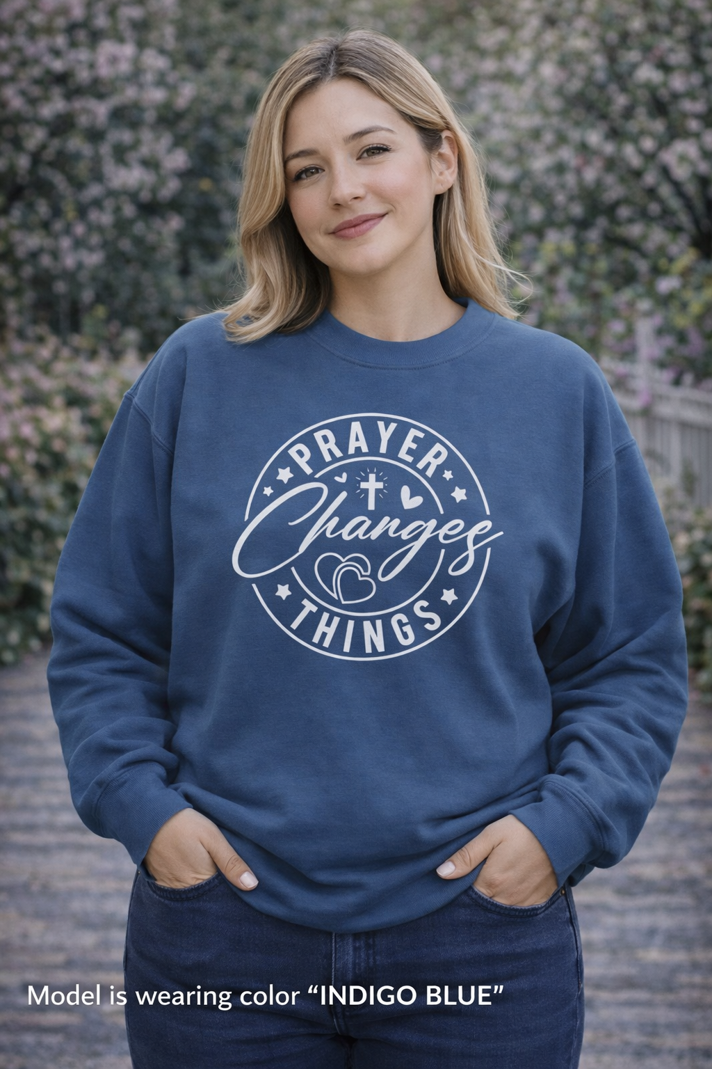 Prayer Changes Things Sweatshirt — Inspirational Christian Crewneck