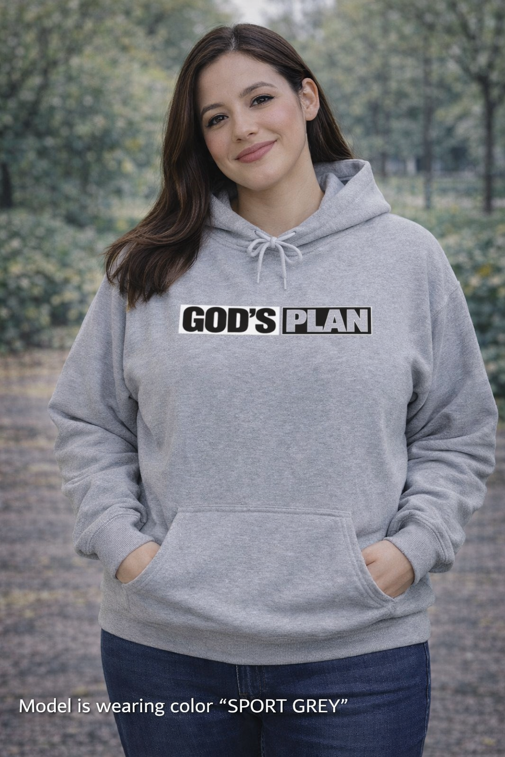 God's Plan Hoodie — Minimal Faith Graphic Hooded Sweatshirt