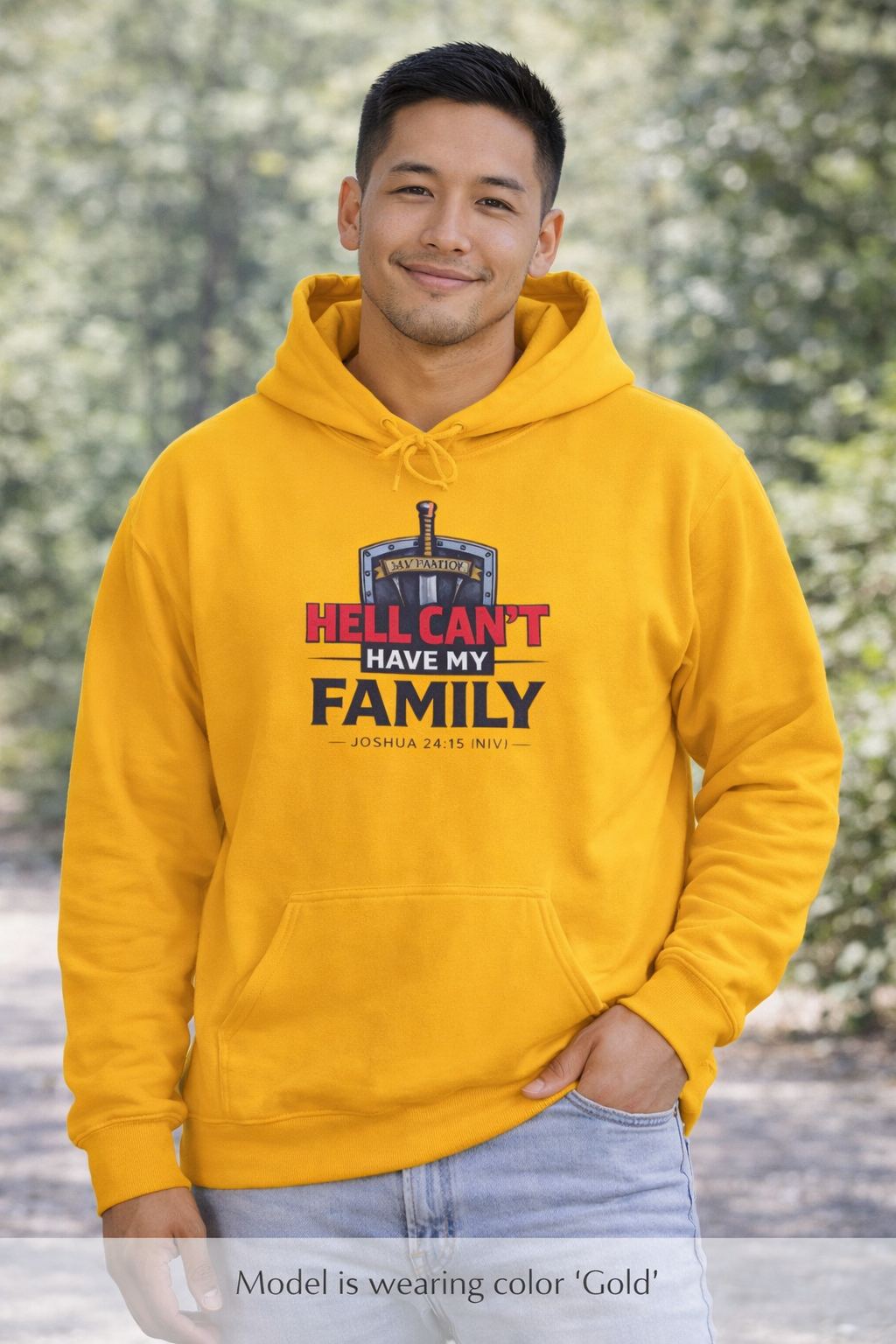 Hockey Dad Hoodie — "Hell Can't Have My Family" Protective Family Hockey Sweatshirt