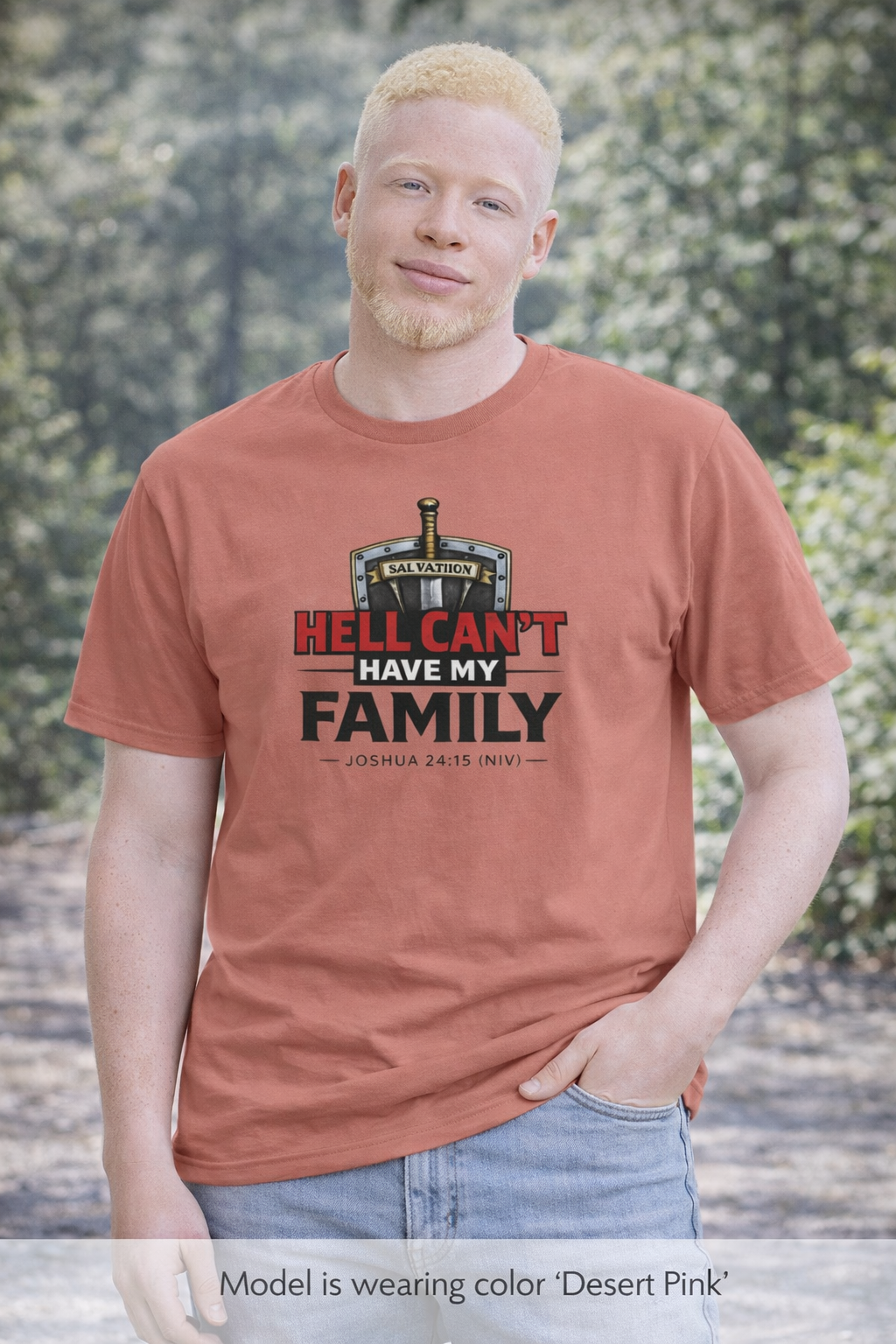 "Hell Can't Have My Family" Crew Tee — Christian Family Protection T-Shirt