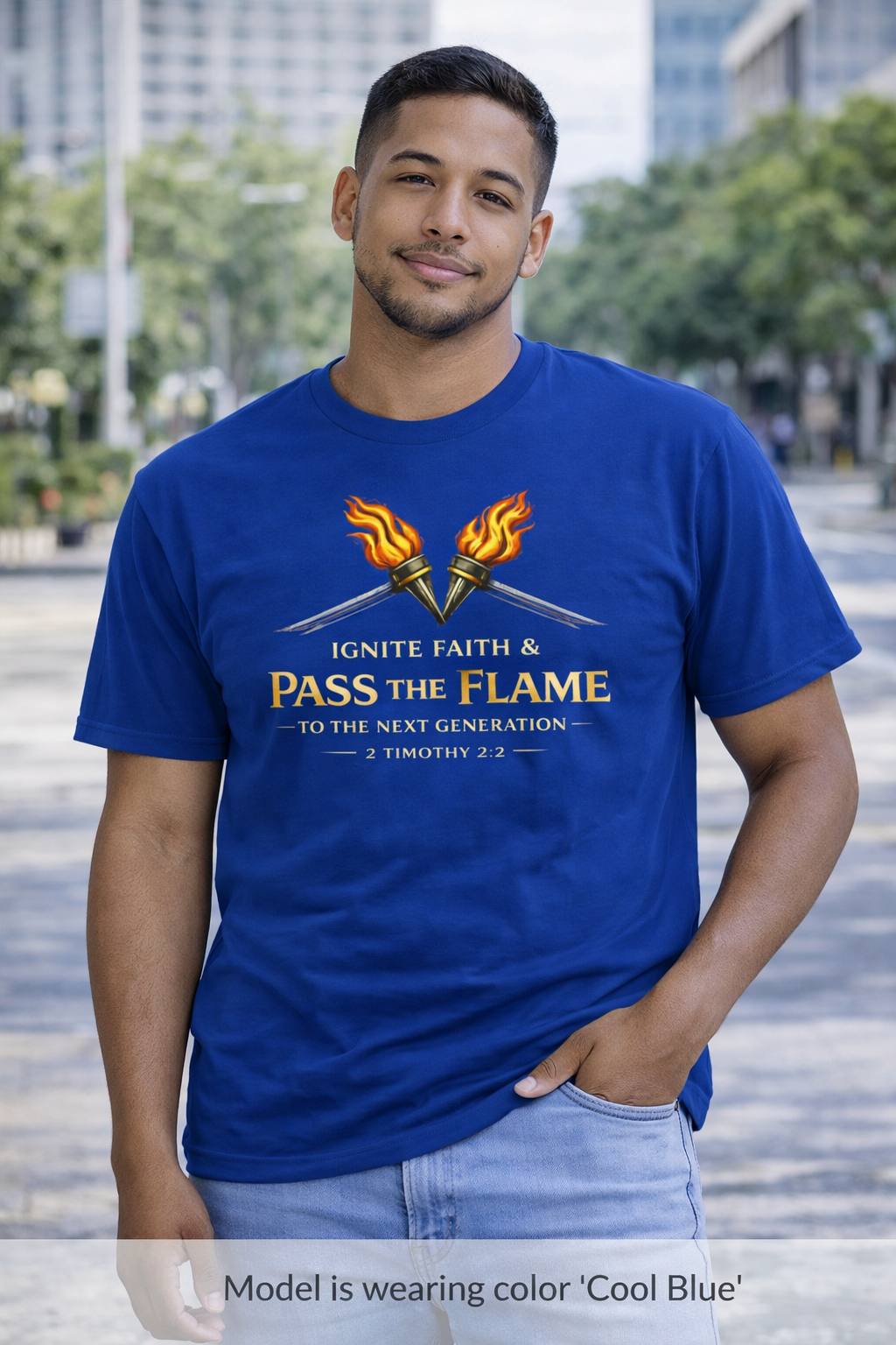 Pass the Flame T-Shirt — Ignite Faith Youth Ministry Tee