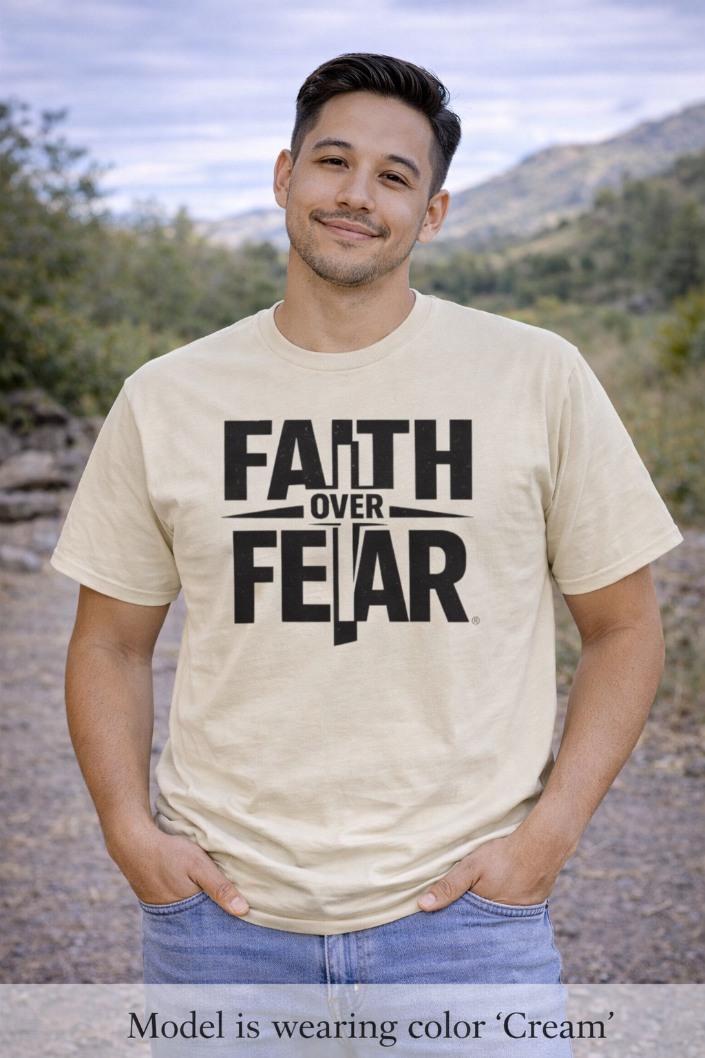 Faith Over Fear T-Shirt — Inspirational Christian Tee
