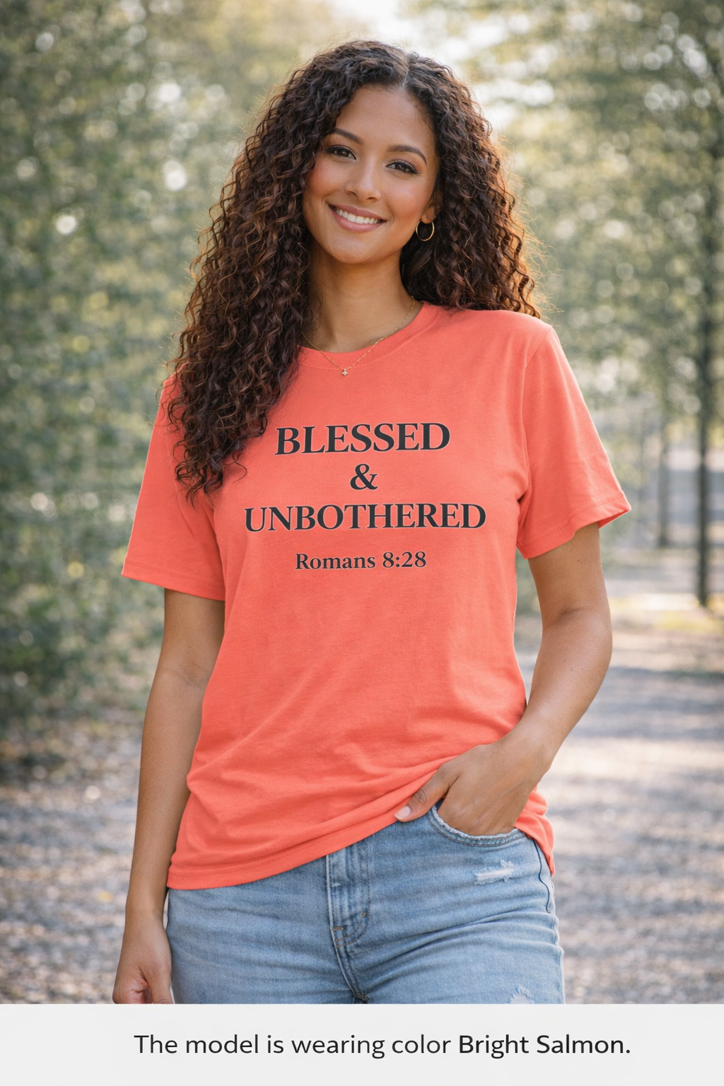 Blessed & Unbothered T-Shirt — Romans 8:28 Christian Tee