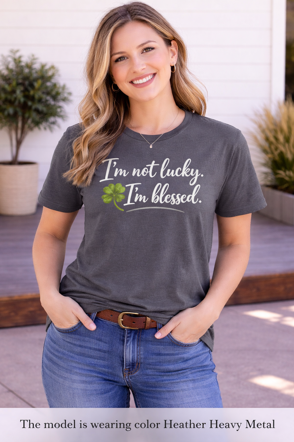 I'm Not Lucky I'm Blessed T-Shirt — St. Patrick's Day Faith Tee