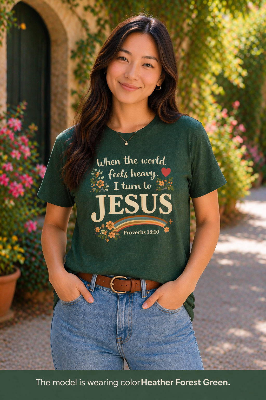 When the World Feels Heavy I Turn to Jesus T-Shirt