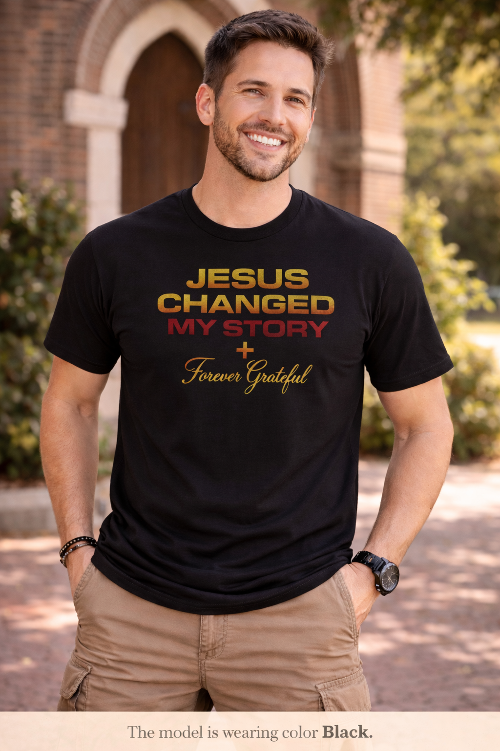 Jesus Changed My Story Tee — Faith-Based Christian T-Shirt, Forever Grateful Design