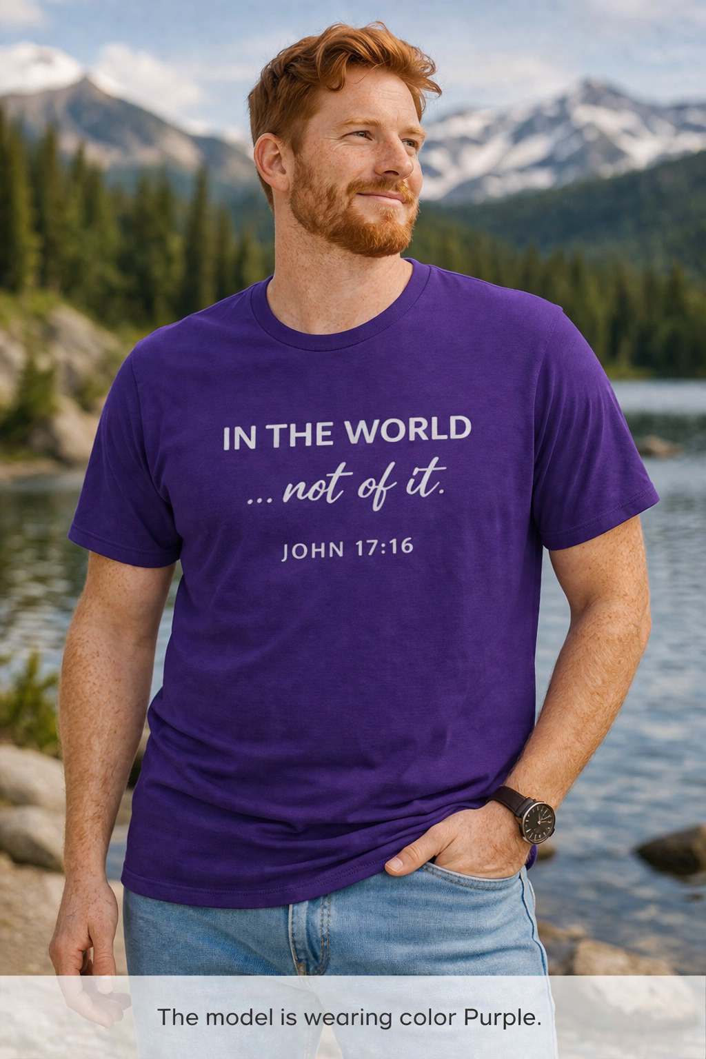 In The World Not Of The World T-Shirt | Christian Cross Tee