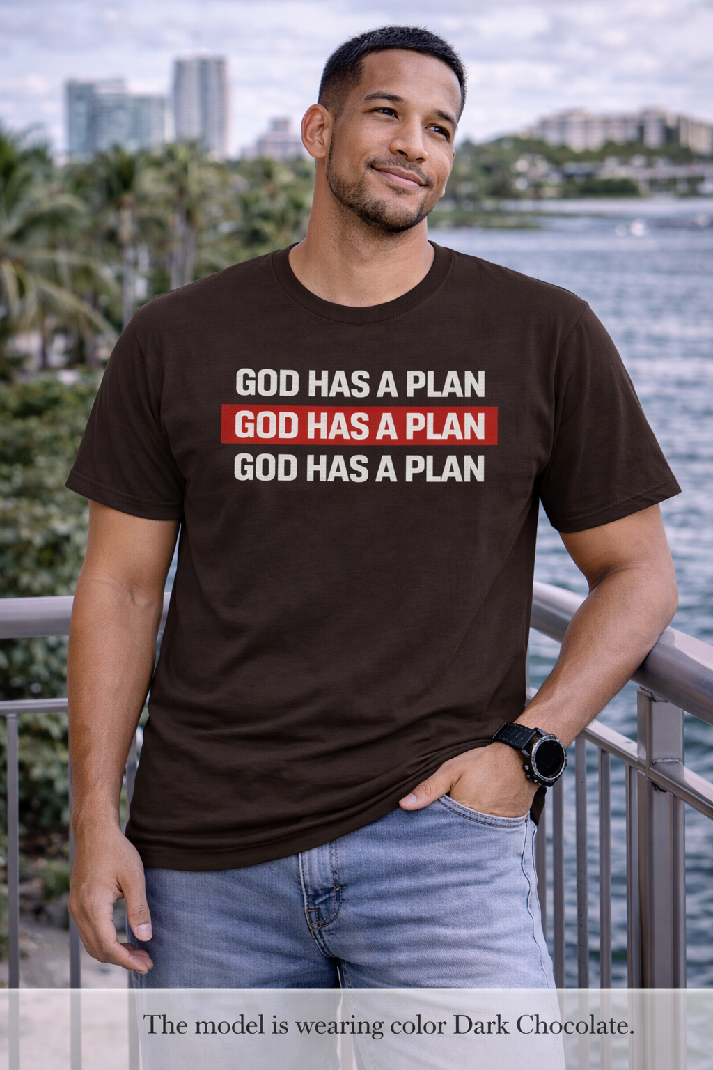 Mens God Has A Plan Tee - Inspirational Christian Message Shirt