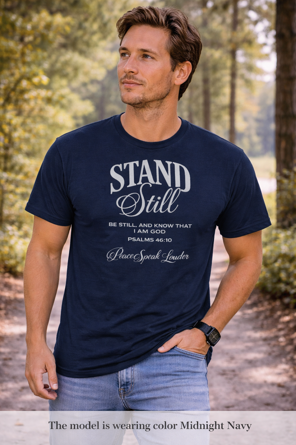 Mens Stand Still Christian Tee