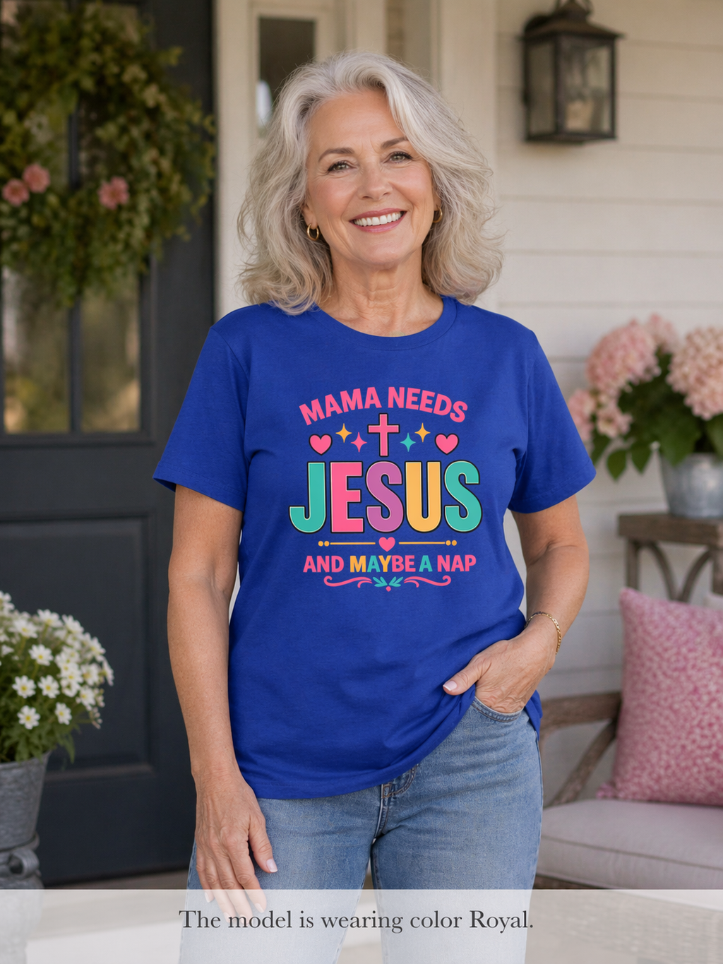 Womens Mama Needs Jesus and Maybe a Nap T-Shirt