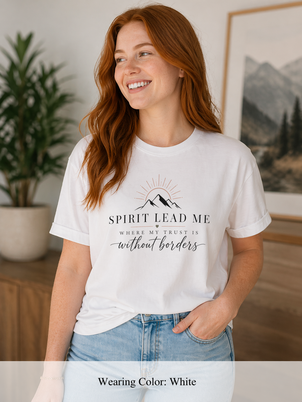 Womens  "Spirit Lead Me" Inspirational Christian Tee