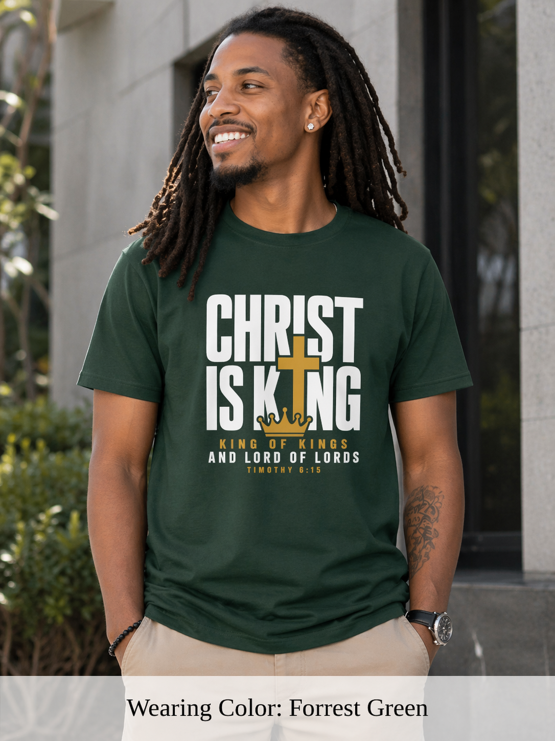 Mens 7Christian 'Christ Is King' T-Shirt — King of Kings Faith Tee