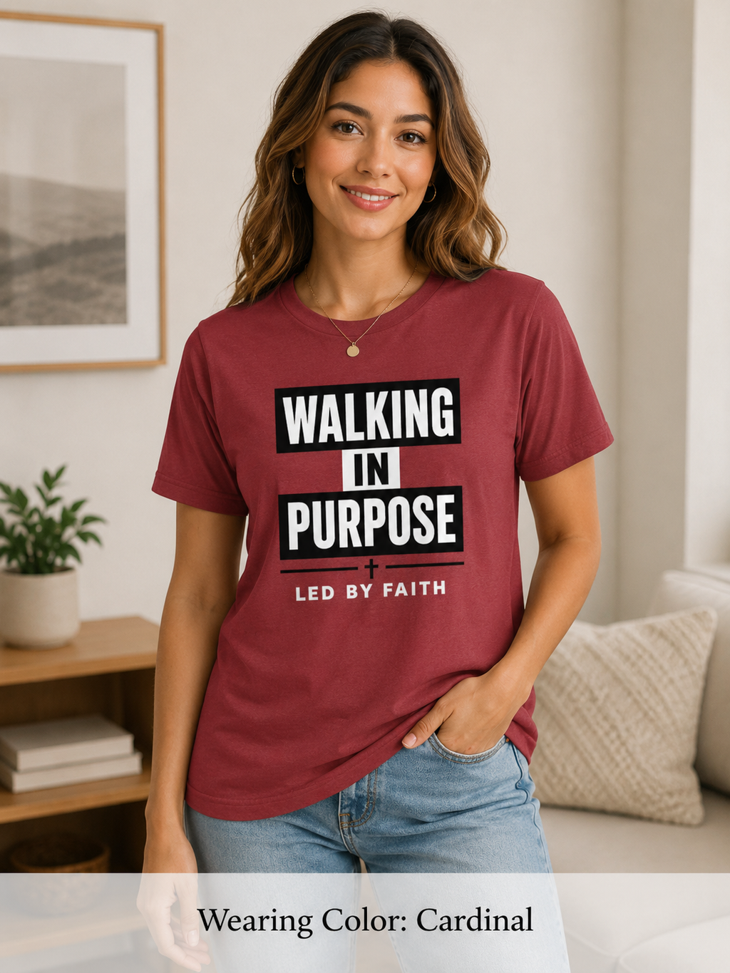 Womens Walking in Purpose T-Shirt