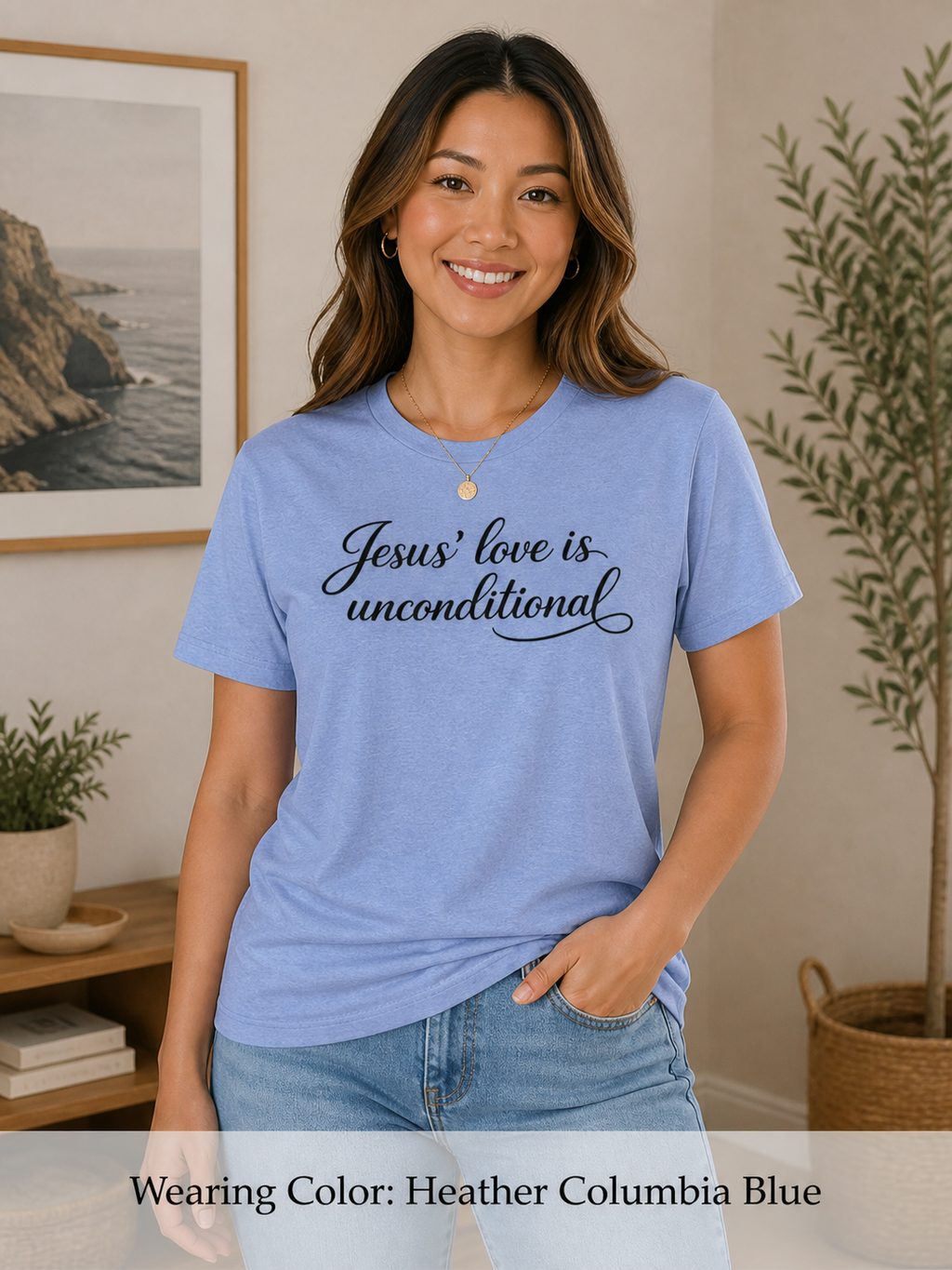 Women Jesus' love is unconditional T-Shirt | Christian Scripture Tee