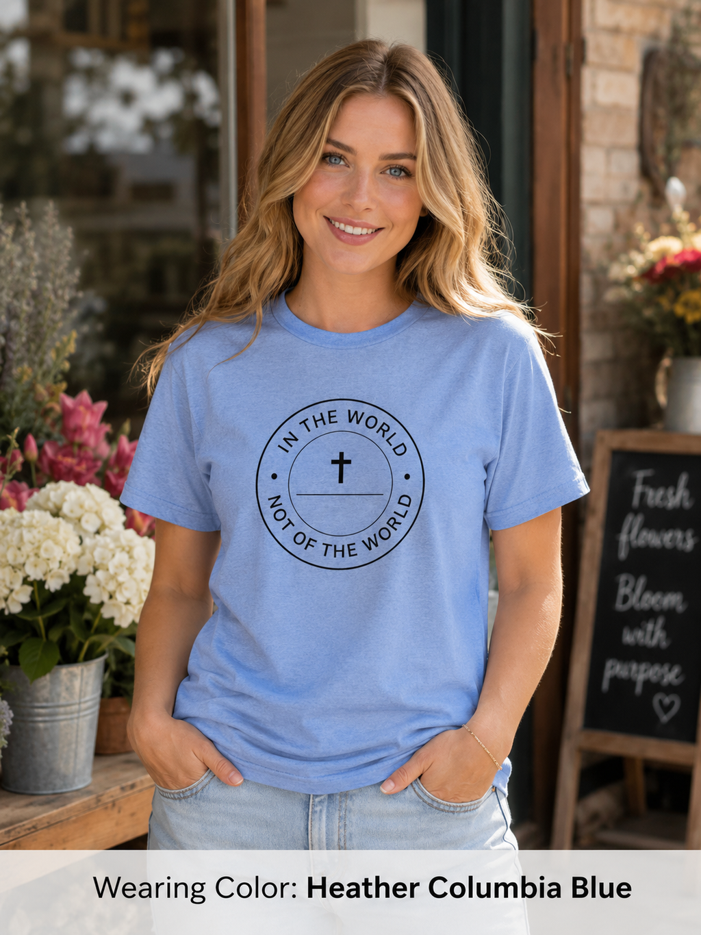 Womens "In The World Not Of The World" Christian T-shirt