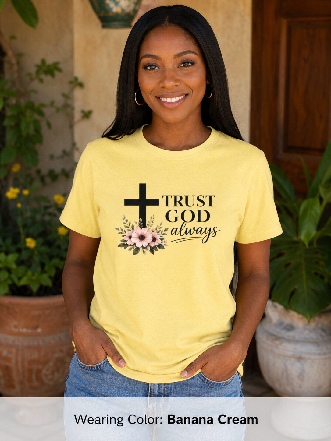 Womens Trust God Always T-Shirt — Inspirational Christian Tee