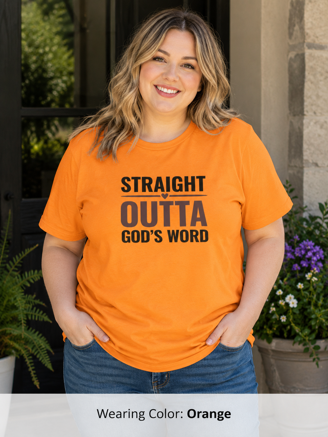 Womens Straight Outta God's Word T-shirt | Christian Faith Scripture Tee