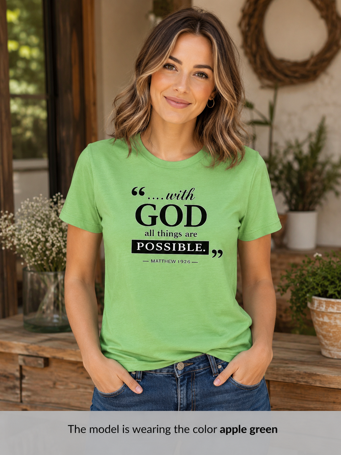 Womens With God All Things Are Possible T-Shirt