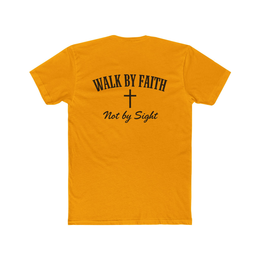 Walk By Faith Tee — 2 Corinthians 5:7 Christian T-Shirt, "Not by Sight" Inspirational Tee