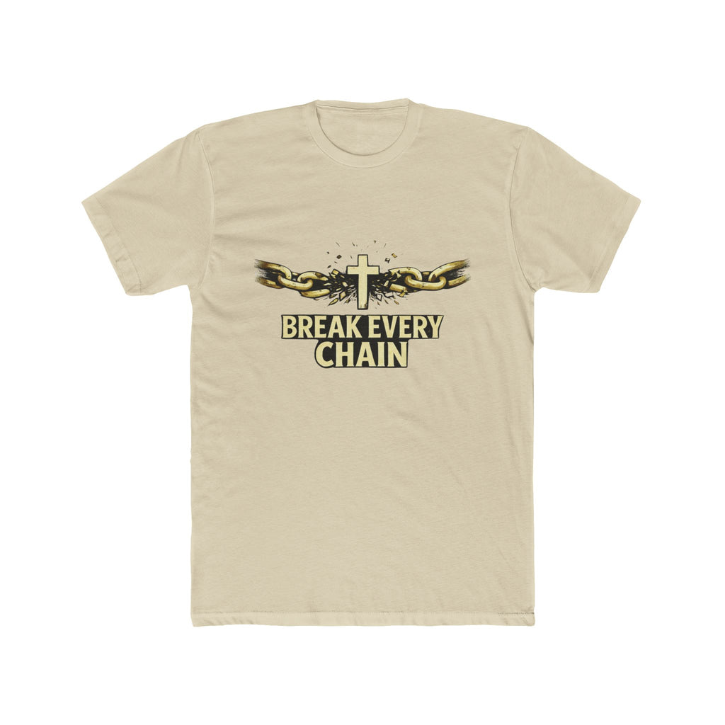 Break Every Chain T-Shirt | Cross with Broken Chains, Christian Faith Tee