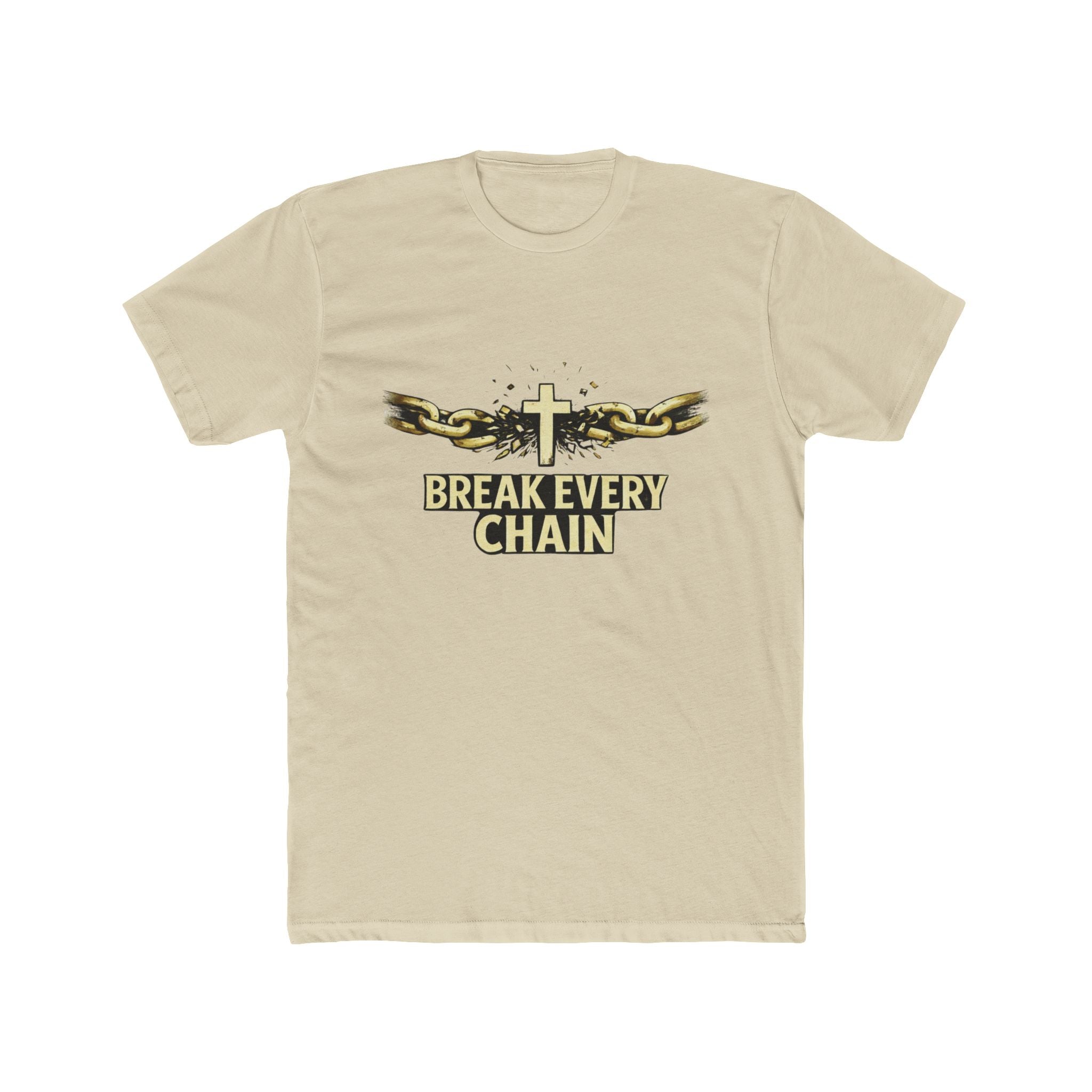 Break Every Chain T-Shirt | Cross with Broken Chains, Christian Faith Tee