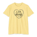 Womens I Am With You Always T-Shirt | Inspirational Script, Floral Accent