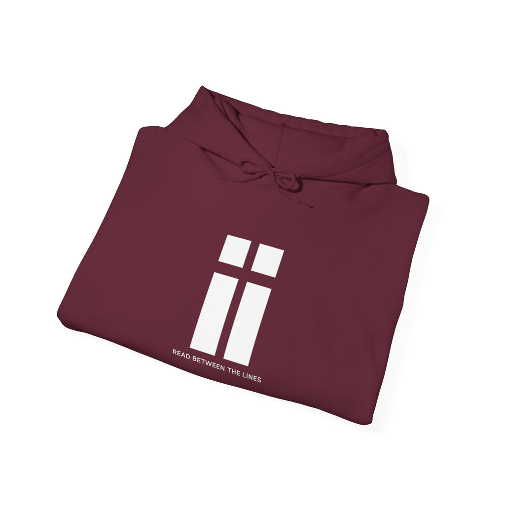 Womens Minimalist 'ii' Logo Hoodie Subtle Monochrome Graphic Pullover