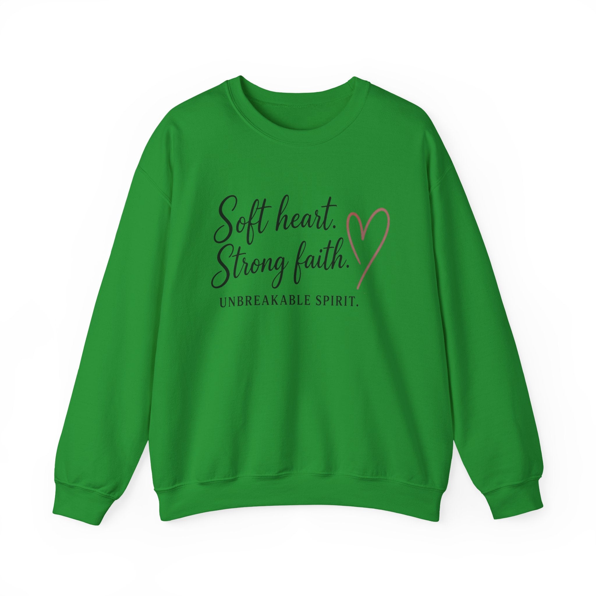 Womens Crewneck Sweatshirt "Soft Heart. Strong Faith."