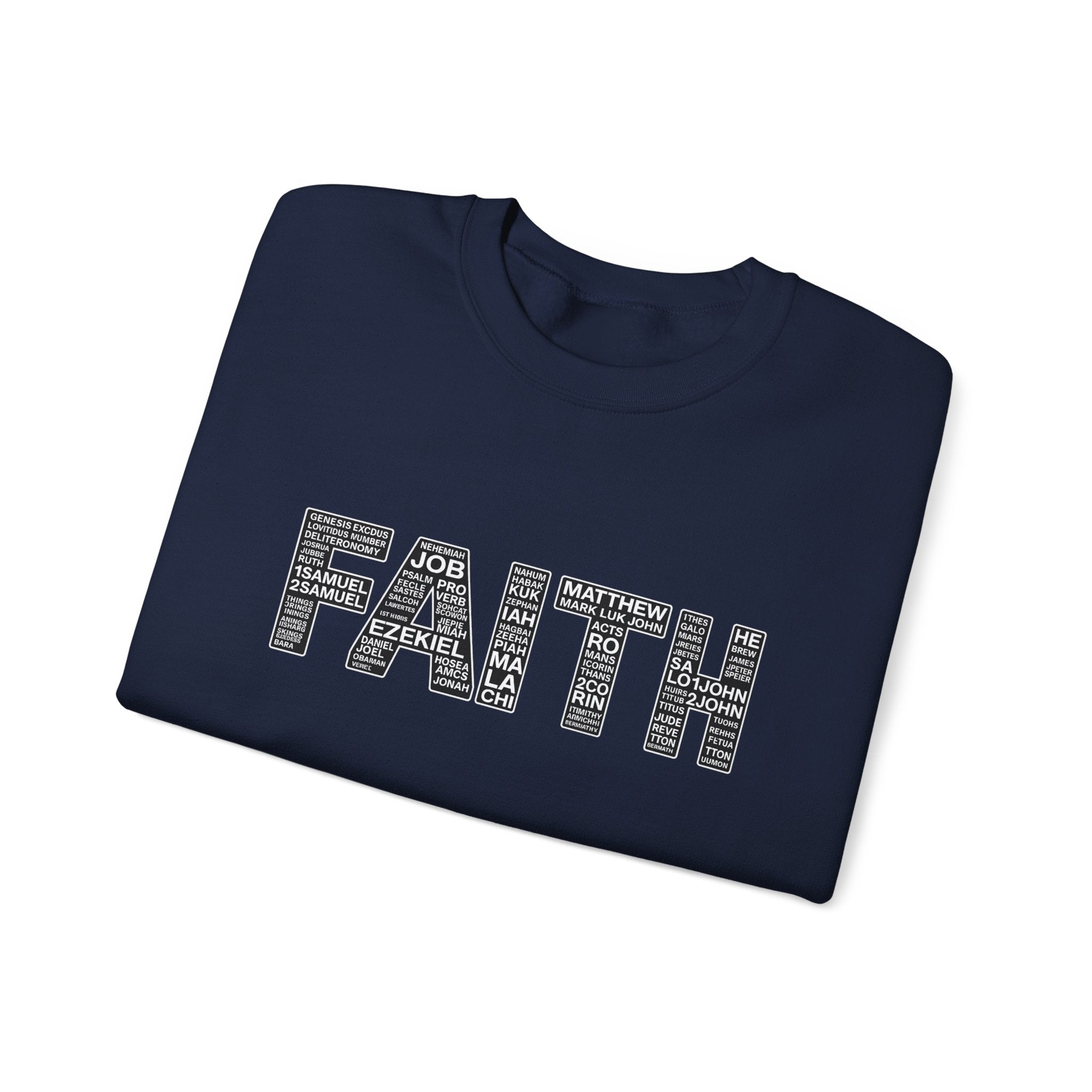 Womens Faith Graphic Sweatshirt  Inspirational Faith Crewneck