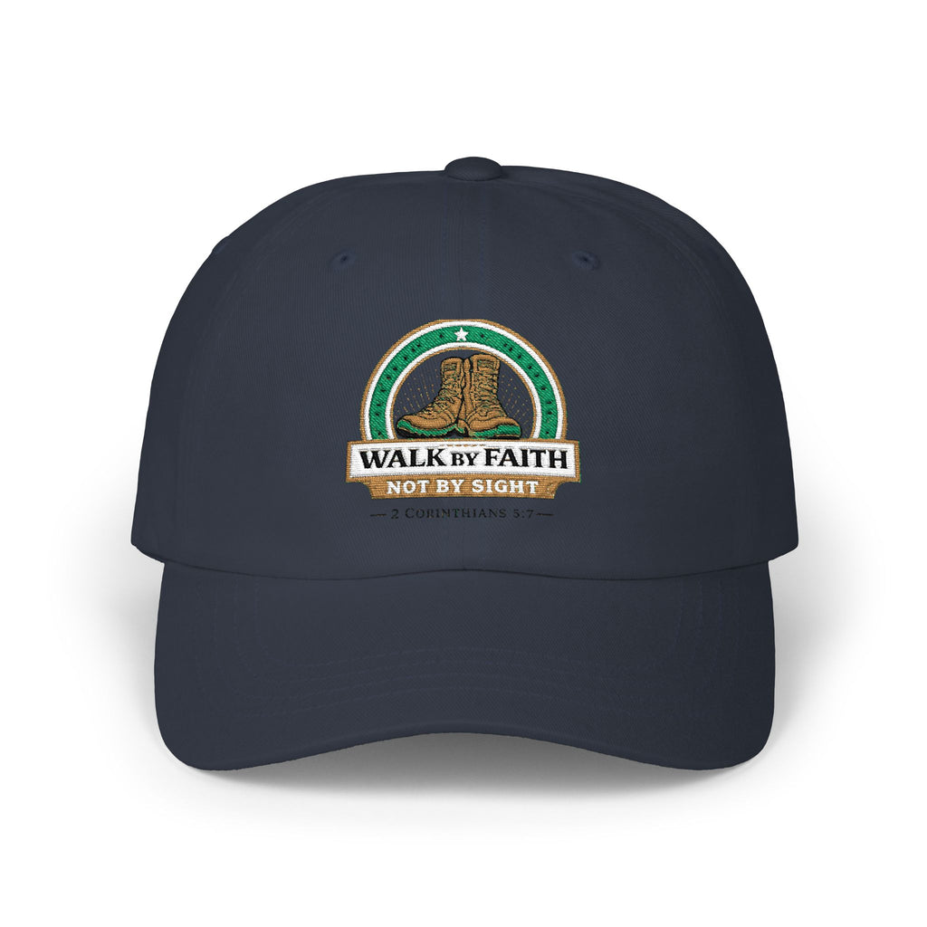 Dad Cap  "Walk by Faith Not by Sight" Embroidered Christian Baseball Hat