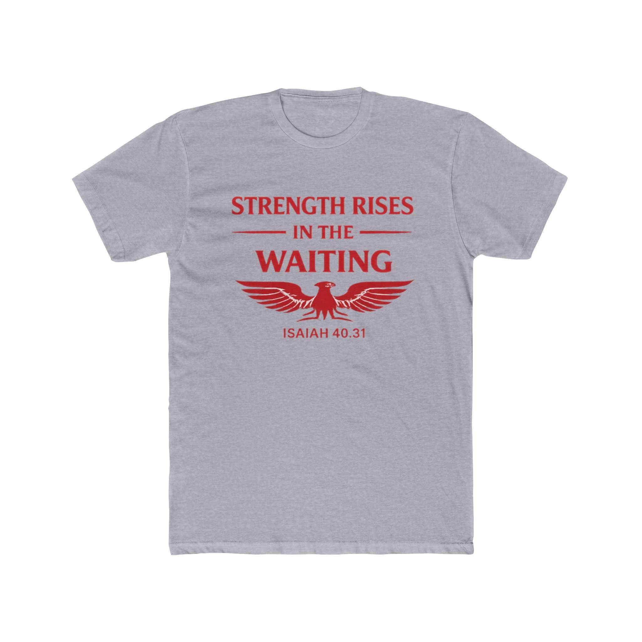 Strength Rises In The Waiting T-Shirt | Eagle Shield Graphic