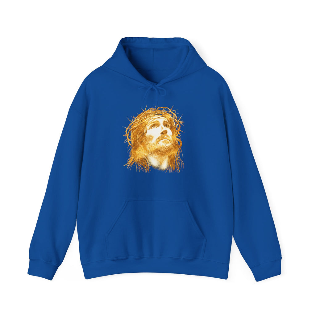 Mens Jesus Crown of Thorns Hoodie – Religious Christian Faith Pullover