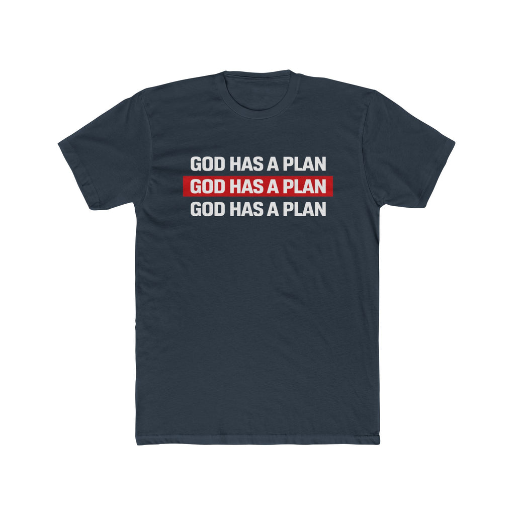 Mens God Has A Plan Tee - Inspirational Christian Message Shirt