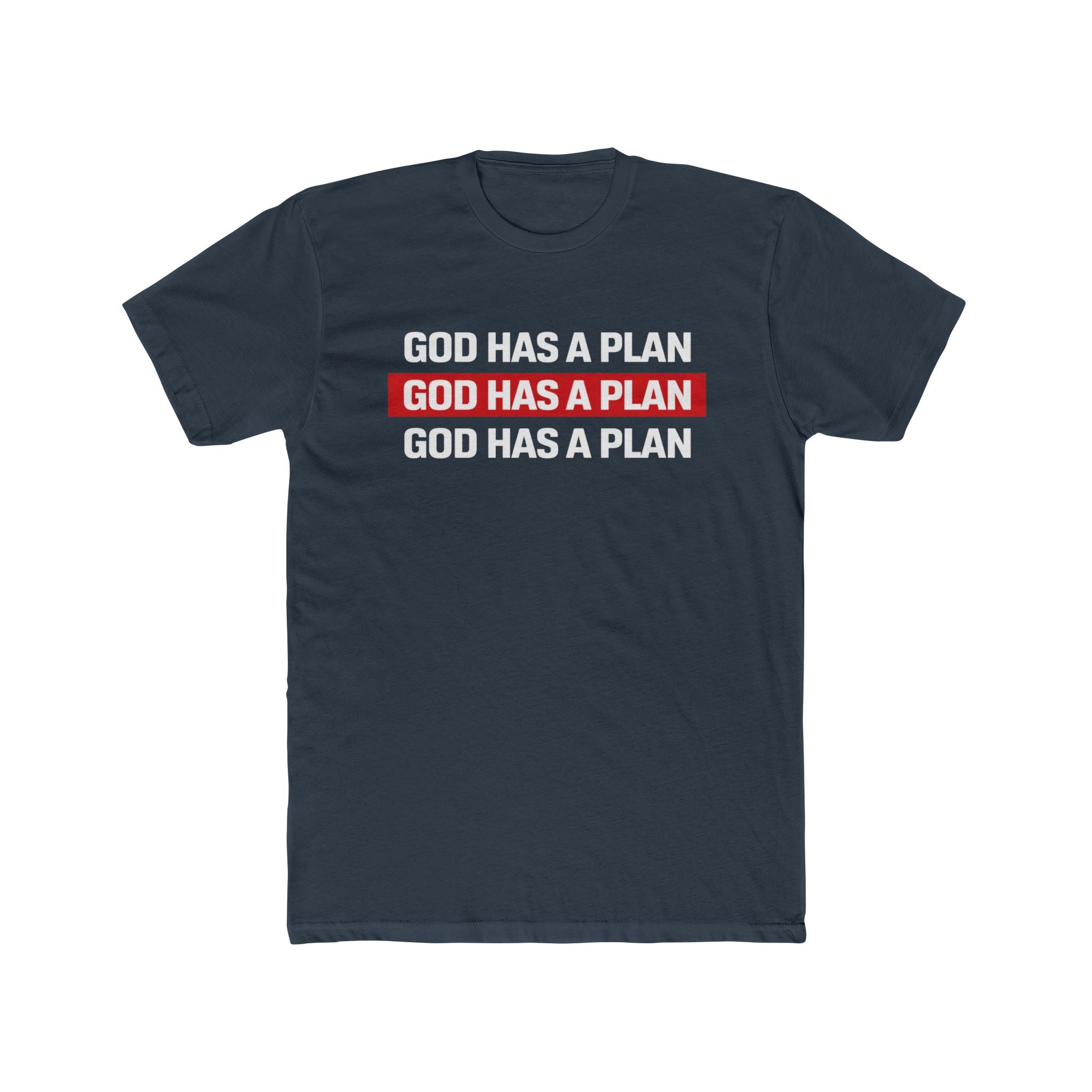 Mens God Has A Plan Tee - Inspirational Christian Message Shirt