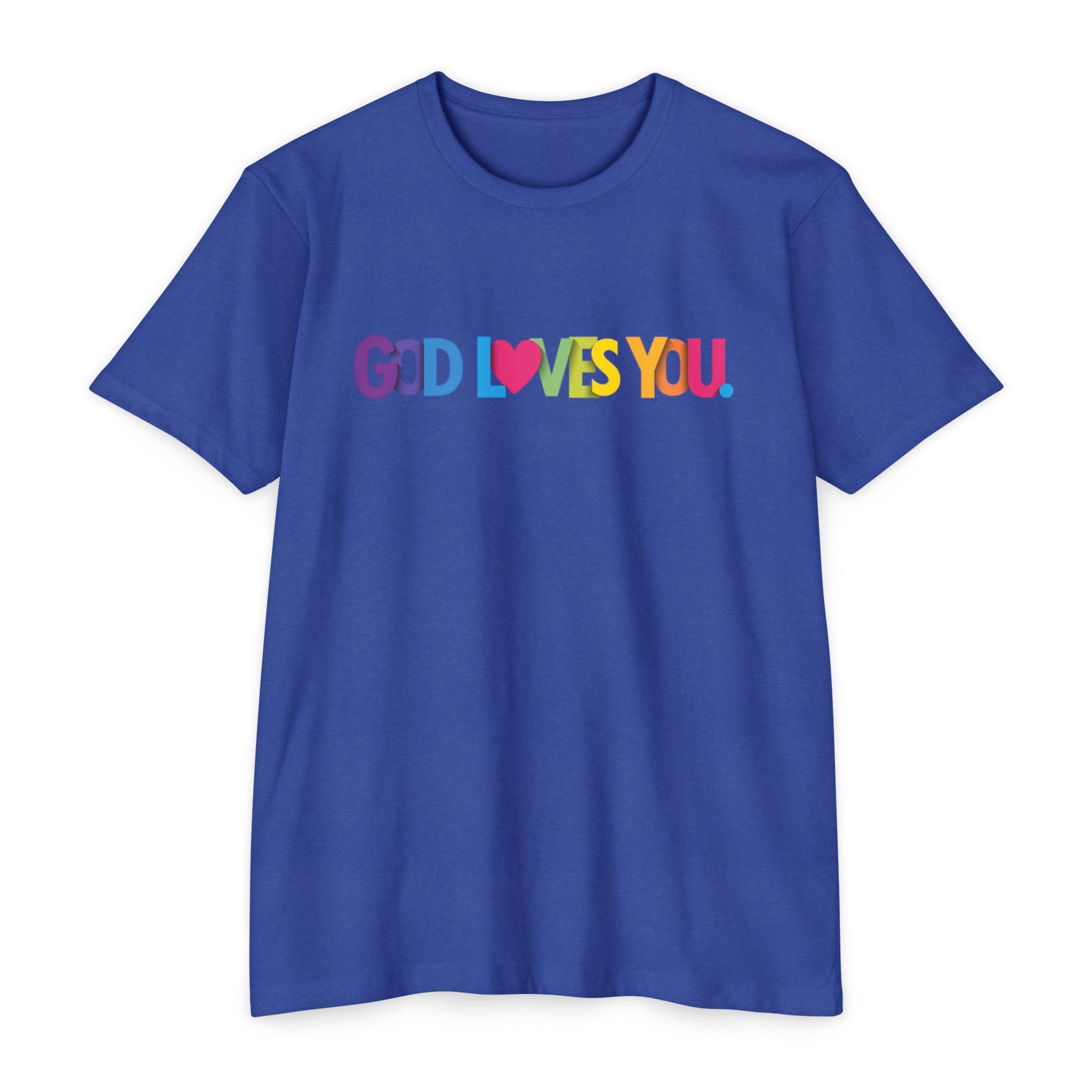 Womens God Loves You Rainbow T-Shirt