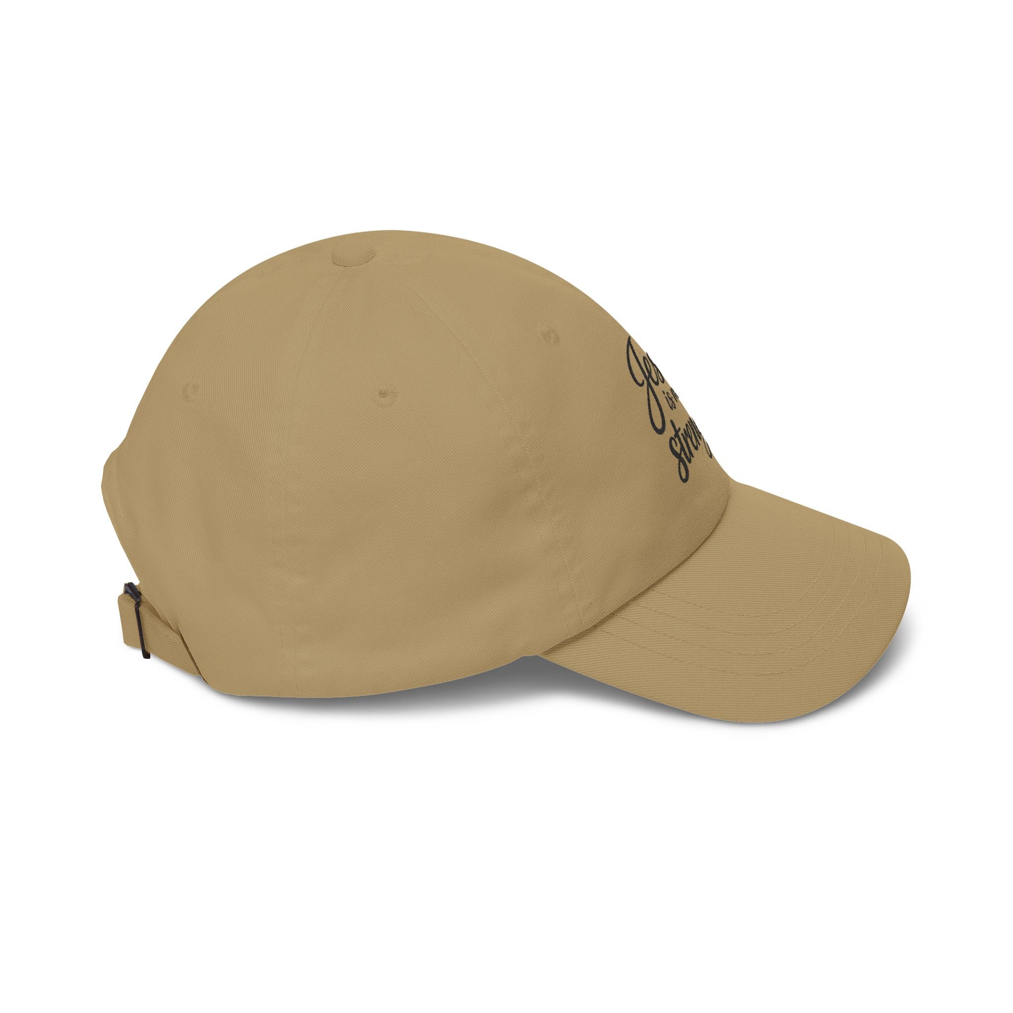 Jesus Is My Strength Dad Cap — Embroidered Christian Baseball Hat