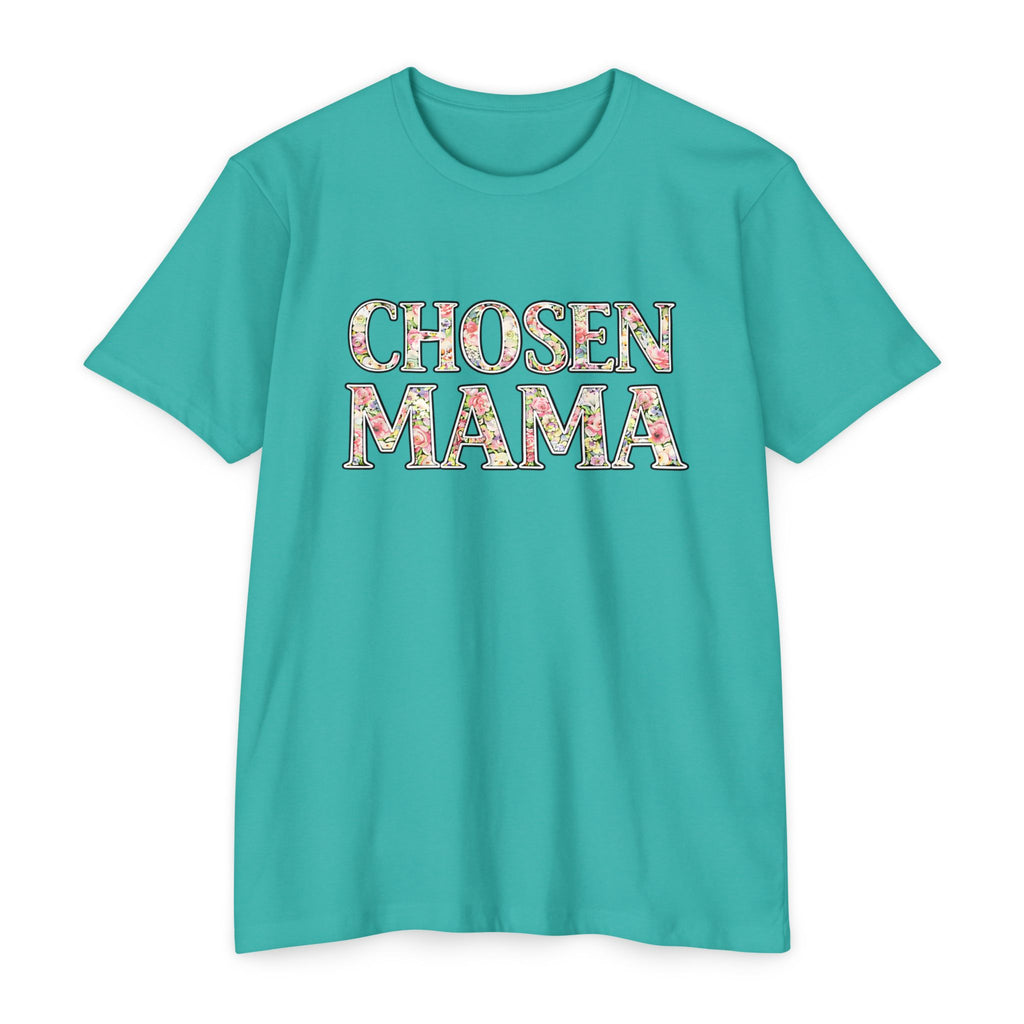 Womens Chosen Mama T-Shirt — Floral Graphic Mom Tee