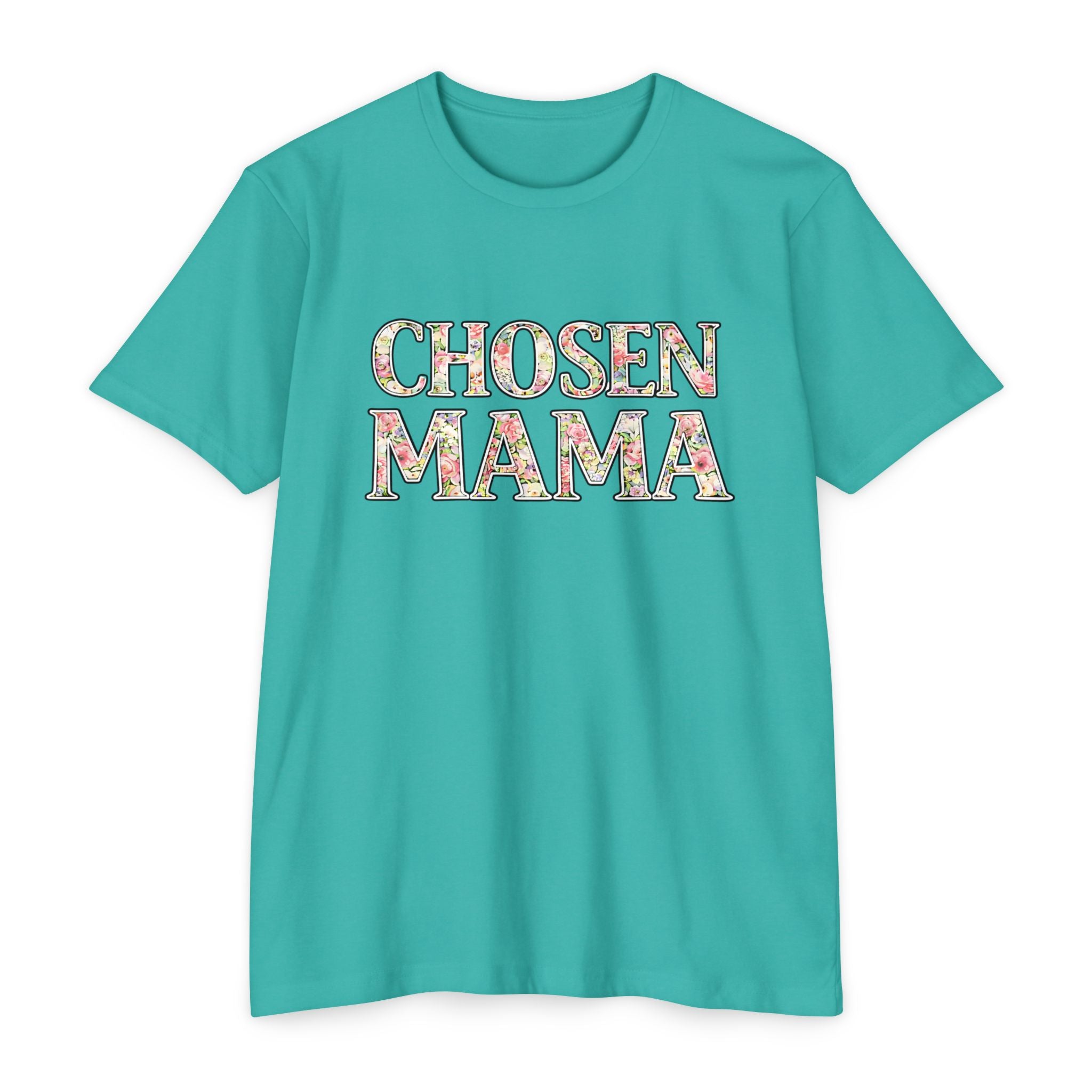 Womens Chosen Mama T-Shirt — Floral Graphic Mom Tee