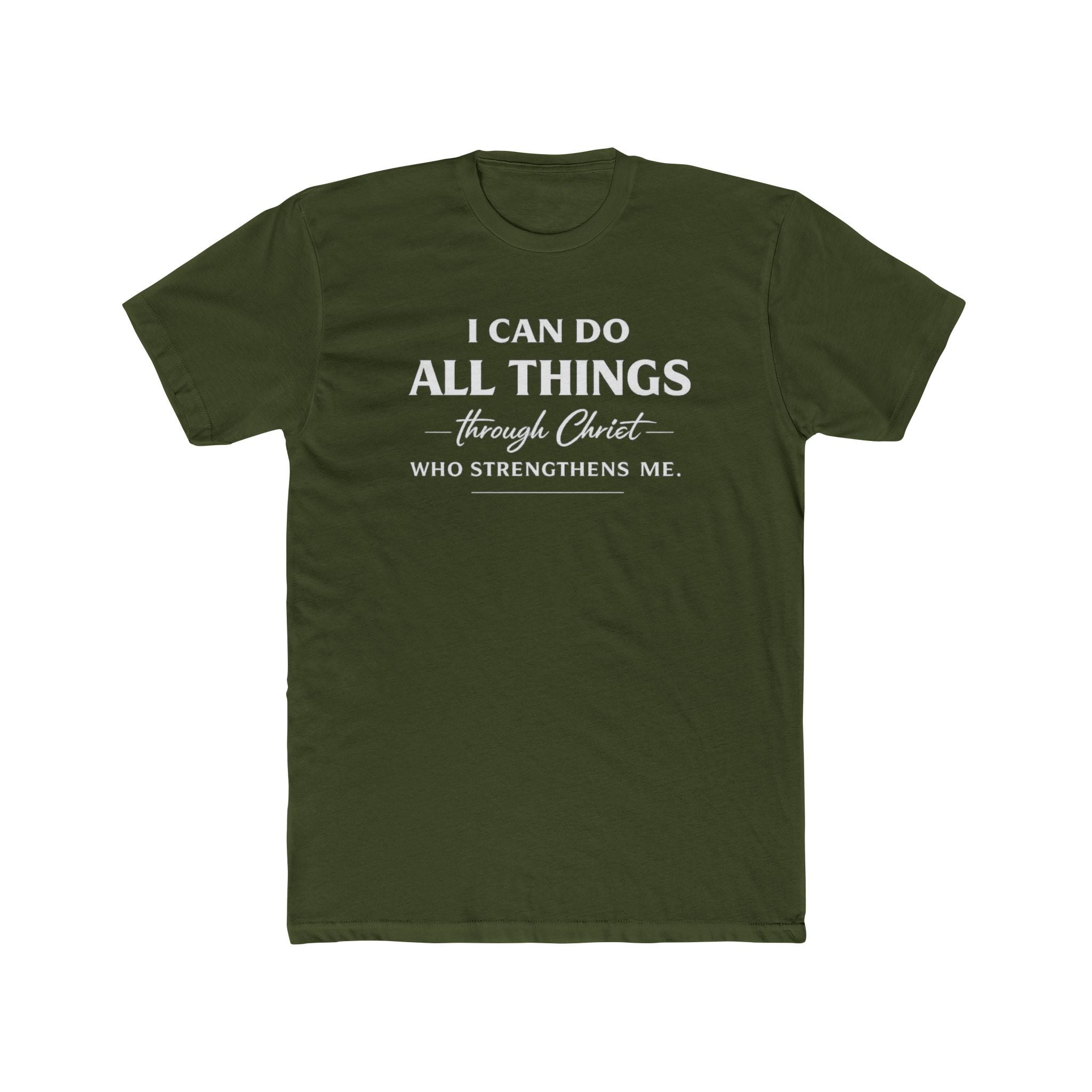 I Can Do All Things Christian Shirt | Crew Tee, Faith Typography