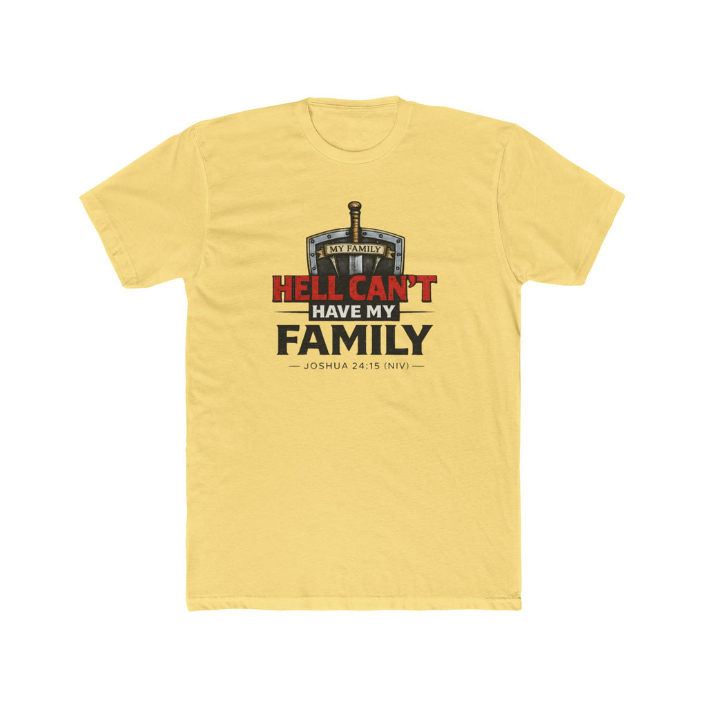 "Hell Can't Have My Family" Crew Tee — Christian Family Protection T-Shirt