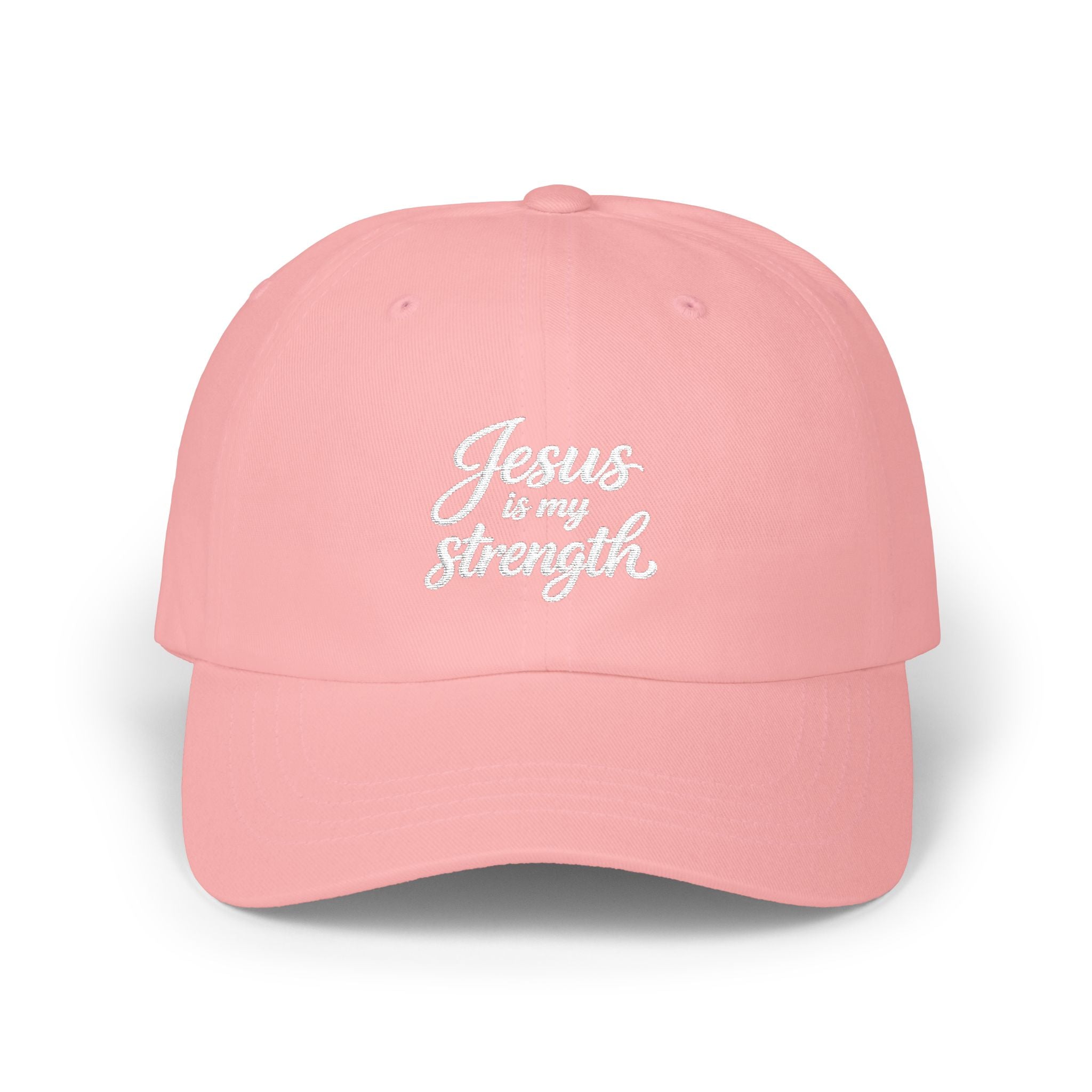 Dad Cap - "Jesus Is My Strength" Embroidered Christian Baseball Hat