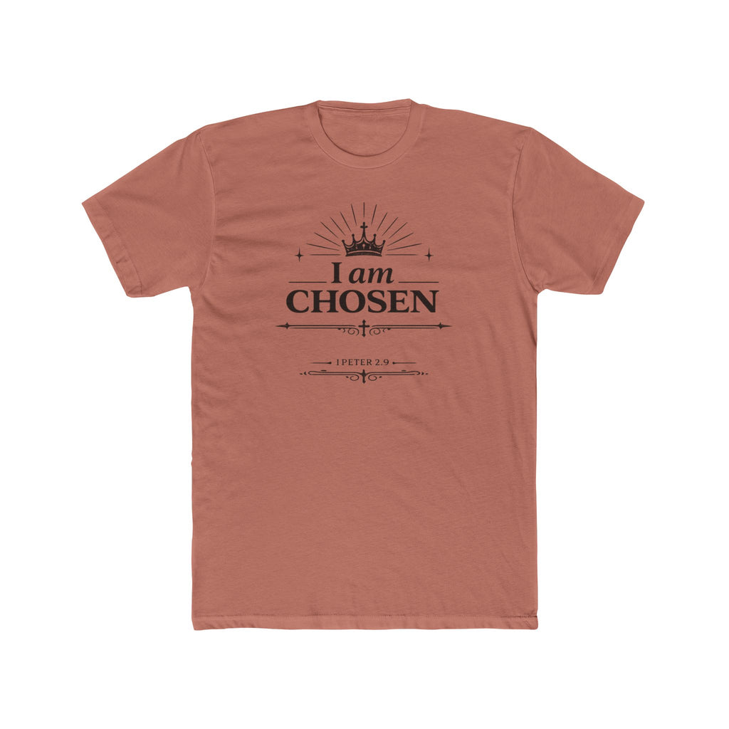 I Am Chosen T-Shirt | Crown Typography, Inspirational Scripture Tee