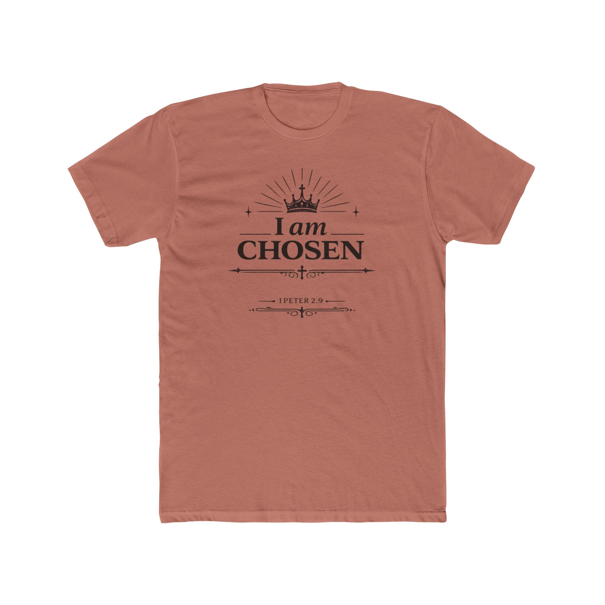 I Am Chosen T-Shirt | Crown Typography, Inspirational Scripture Tee