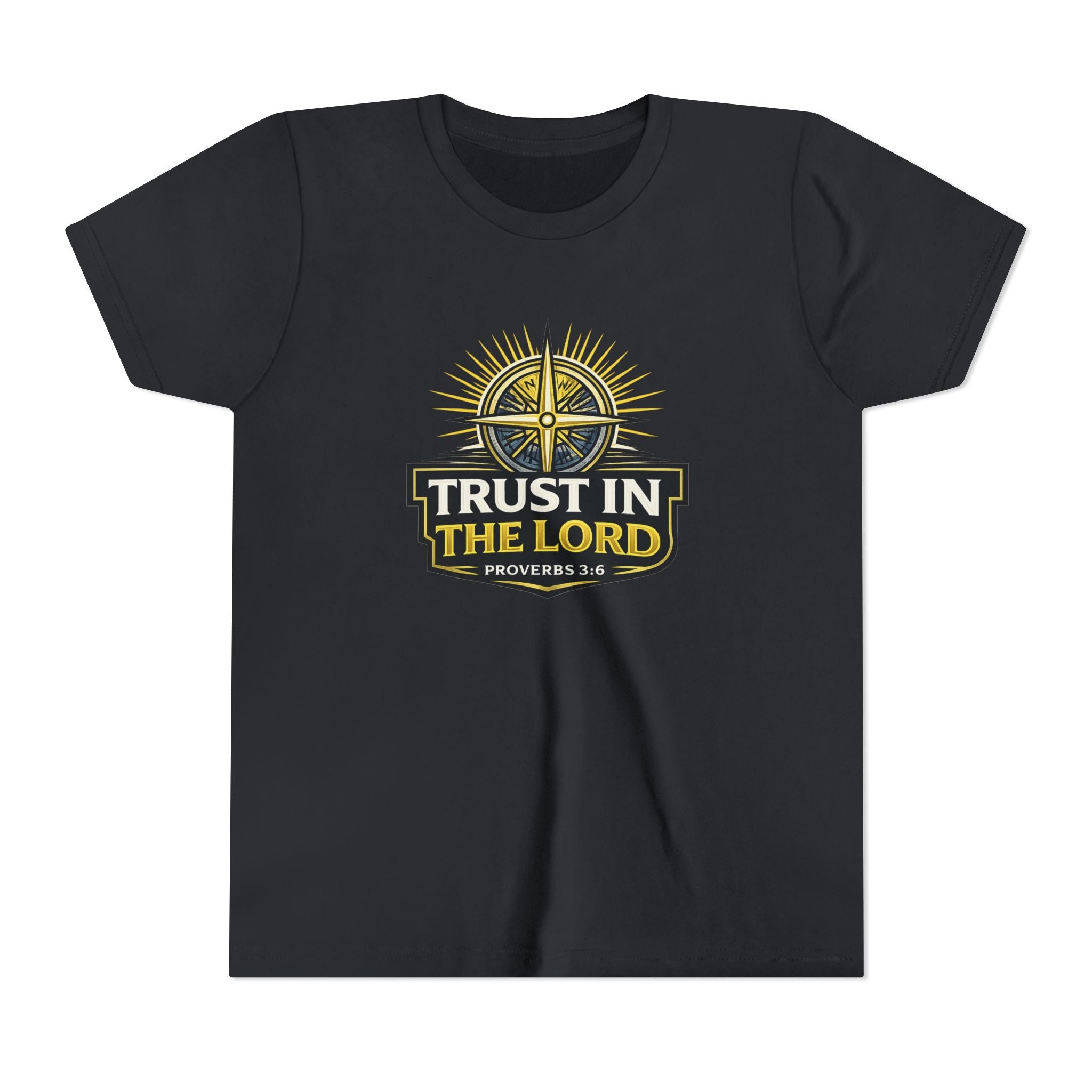 Youth Tee - "Trust in the Lord" Compass Design (Proverbs 3:5-6)